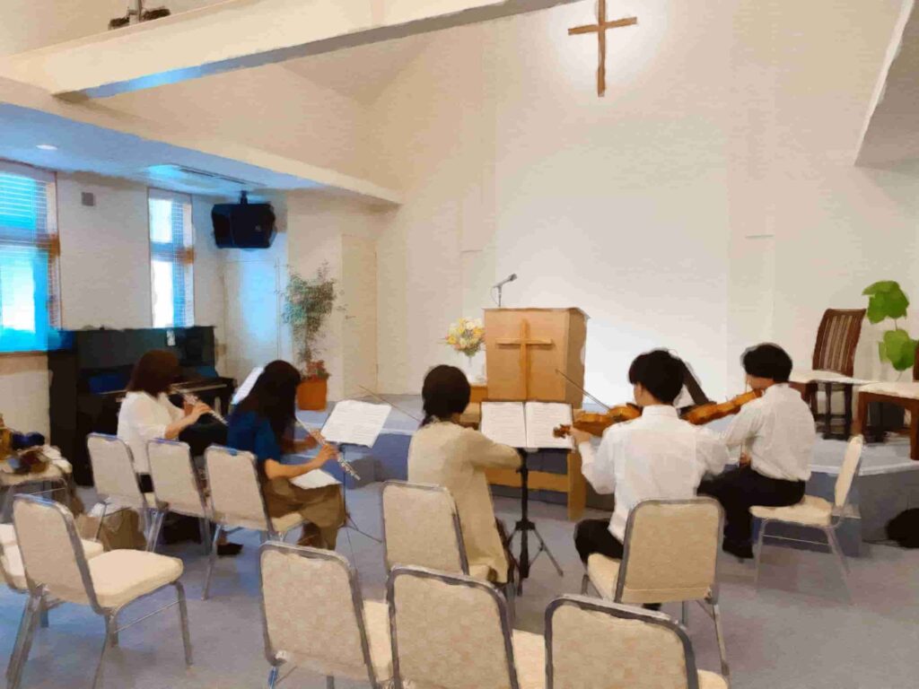 奏楽隊の練習風景